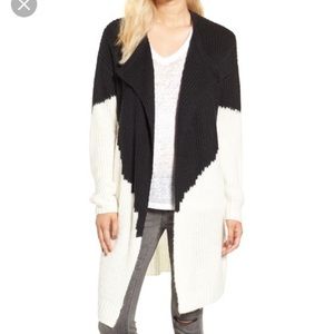 Color block knit cardigan